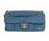 Single Flap, &pound;2,500, Handbags, Blue, Leather, Front view